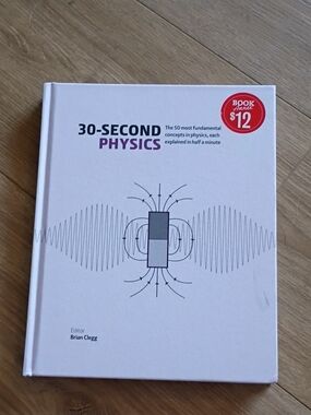 30-Second Physics Hardcover Book - White with Purple Text